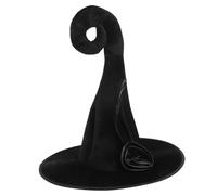 Mobestech Stylish Halloween Witch Hat Comfortable Cosplay Cap for Parties Unique Black Design for Masquerade Group Photos Halloween Decoration for Family Friends