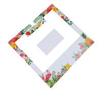 Mobestech Summer Party Photo Frame Lightweight Paper Photo Prop Frame for Hawaiian Theme Party Taking Pictures Easy to Carry Assorted Color