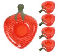 Mobestech Swim Beer Holder Beer Holder Water Float Mats 5pcs Inflatable Pvc Strawberry Shape Lightweight Not Easy to Break Pool Beach