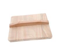 Mobestech Tamagoyaki Pan Lid Wooden Frying Pan Cover Heightening Dustproof Design for Home Cooking