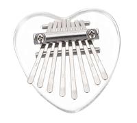 Mobestech Tone Mini Thumb Piano Kalimba with Arc Design Portable Small Fingertip Music Plaything for Beginners and Advanced Players Ethereal Sound Colorful Heart-shaped Acrylic Instrument