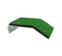 Mobestech Tortoise Basking Platform with Natural Grass Terrace Aquarium Landscape Ornament for Turtle Climbing Resting and Hiding in Fish Tanks Medium