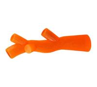 Mobestech Tpr Dog Plaything Branch Shape Dog Orange Fall Resistance Teeth Cleaning Chew for Puppy Training and Pet Interaction