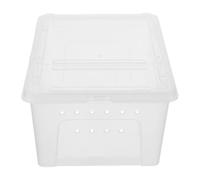 Mobestech Transparent Abs Reptile Feeding Box Breeding Enclosure for Spiders Geckos Turtles Portable Habitat Container for Small Exotic Pets