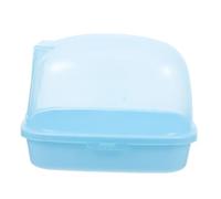 Mobestech Transparent Hamster Sand Bath Container Abs Mouse Hideout Multifunctional Hamster Toilet and Sauna Compact Space-saving Bath Tub for Chinchilla and Squirrels