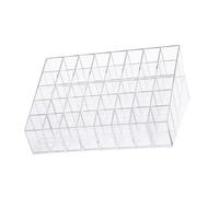 Mobestech Transparent Lipstick Rack with Injection Molded Staircase Design Nail Polish and Lipstick Organizer Stand for Makeup Storage Practical Cosmetic Holder for Women and Desktop Use