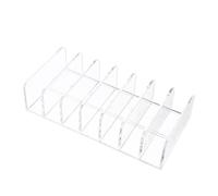 Mobestech Transparent Vertical Eye Shadow Palettes Organizer with Compartments Pressed Rack for Cosmetic Storage Makeup Organizer for Vanity and Countertops Space-saving Cosmetic Display