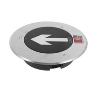 Mobestech Unidirectional Arrow Exit Sign with Photoluminescent Glow the Dark Feature, Waterproof Metal and Glass Construction, Nonslip Surface for Business and Hotel Indoor Emergency