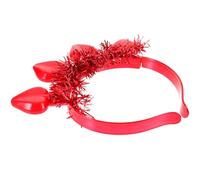 Mobestech Valentine’S Day Heart Shaped Headband Light-Up Glitter Hearts, Soft Fuzzy Material, Party Hair Accessory for Women Wedding and Photo Props