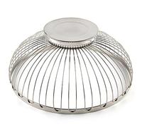 Mobestech Vegetable Basket Draining Fruit Basket Dish Drainer Rack Washing Fruit Tray Stainless Fruit Storage Container for Fridge Serving Fruits Basket Kitchen Modern Shaped Baskets Silver