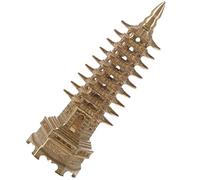Mobestech Vintage Brass Wenchang Tower Pagoda Model Feng Shui Statue for Office and Home Tabletop Decoration Metal Figurine for Bedroom and Garden Ornament