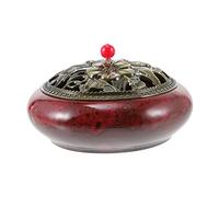 Mobestech Vintage Ceramic Incense Burner Large Censer for Sticks and Coil Incense Fireproof Holder for Home Office Yoga Meditation Thoughtful Housewarming Gift