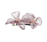 Mobestech Vintage Double Butterfly Crystal Hair Barrettes Pink Copper Wire Zircon Spring Clips Elegant Hair Jewelry for Women Wedding Party Everyday Use
