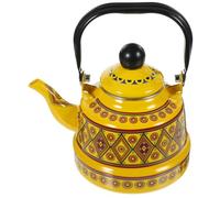 Mobestech Vintage Enamel Stovetop Kettle Heat-Resistant Teakettle with Anti-Scald Handle for Daily Use Home Camping and Induction Cookers Rapid Heating Energy Saving Tea Kettle