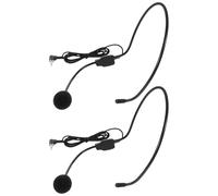 Mobestech Vocal Headset Microphone and Ultra-lightweight Design 2pcs Condenser Mic with Adjustable Microphone Arm Comfortable Fit for Voice Amplifier for Interviewing and Commercial
