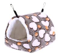 Mobestech Warm Hanging Hamster Bed for Winter Small Pets Soft Fleece Hammock with Hooks for Guinea Pigs Rats and Hamsters Cozy Cage Accessory for Sleeping and Playing