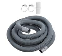 Mobestech Washing Machine Drain Hose Extension Kit 3 M Washing Machine Hose with Connector and 2 Clamps for Laundry Bathroom and Kitchen Drain Pipe Replacement