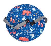 Mobestech Water-Resistant Round Booster Seat Cushion for Toddlers and Children, Lightweight Sponge and Polyester Fiber Padding with Heightened Design and Zipper Closure, for Eating Or