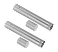 Mobestech Waterproof Stainless Steel Diploma and Birth Certificate Storage Tube 2Pcs Metal Document Organizer with Secure Closure, Portable Protective Case for Home and Office, 1.18X15.75