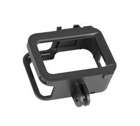 Mobestech Wear-resistant Housing Case Compatible for GoPro Hero8 Protective Frame Side Opening Shock-resistant with Cold Shoe Mount Easy Charging Black
