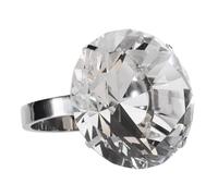 Mobestech Wedding Ring Decoration Prop Simulated Large Diamond Ring Made of Glass and Alloy with High Degree of Simulation and Easy to Carry, for Wedding and Proposal Party Supplies