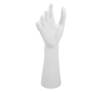 Mobestech White Hand Mannequin Display Stand for Ring and Bracelet Display, Sturdy Vinyl Pvc Hand Model with Creative Design, Unique Appearance for Jewellery Presentation