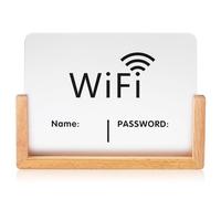 Mobestech Wifi Password Sign Table Wifi Sign and Elegant Style with Display Acrylic for Business Hotel and Home Use