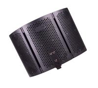 Mobestech Windproof Cover and Spray Net for Microphone Abs Foldable Mic Filter Shield for Recording Studio Noise Reduction Loop for Singing