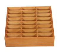 Mobestech Wooden Desk Organizer Box with Compartments Sturdy Multiuse Phone Storage and Calculator Holder for Classroom Office School Management Cellphone Holder