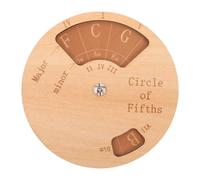 Mobestech Wooden Guitar Chord Chart Circle of Fifths Music Learning Tools for Beginners Chord Progressions Trainer Educational Practice Aid