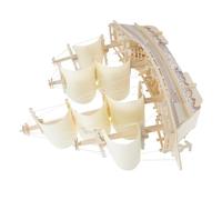 Mobestech Wooden Puzzle Kit Ancient Silk Merchant Ship Model Nautical Theme Desktop Ornament for Home Decor and Model Building Enthusiasts