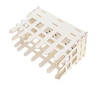 Mobestech Wooden Puzzle Vase DIY Assembly Flower Bouquet Building Set Stable Square Wood Display Stand for Home Office Decoration Natural Grain Modern Floral Centerpiece