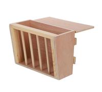 Mobestech Wooden Small Animal Hay Feeder Rack for Rabbits and Guinea Pigs Space-saving Wall Mount Hay Dispenser Natural Wood for Bunny Cage