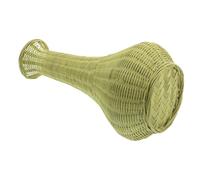 Mobestech Woven Bamboo Flower Vase Decorative Container for Dried Flowers Rustic Desk and Office Decor Handcrafted Natural Bamboo Weaving Artistic Home Accent