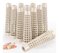 Mobestech Yarn Bobbins 20pcs PP Plastic Tapered Cone Mesh Spools for Dyeing and Steaming Yarn in Textile Industry