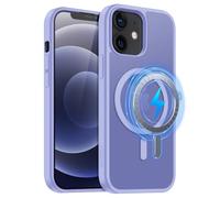 MOBESV Magnetic Case for iPhone 12 Mini/iPhone 13 Mini 5.4-Inch, Phone Case compatible with MagSafe, Translucent Matte Back Slim Shockproof Phone Cover, Light Purple