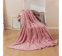 Mobeur Sherpa Fleece Blankets Super Soft Fuzzy Cosy Blanket With 3D Textured Design Fluffy Decorative Blanket for Bed, Couch, Sofa, Travelling and Camping Xmas Gifts