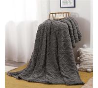 Mobeur Sherpa Fleece Blankets Super Soft Fuzzy Cosy Blanket With 3D Textured Design Fluffy Decorative Blanket for Bed, Couch, Sofa, Travelling and Camping Xmas Gifts