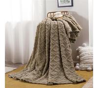 Mobeur Sherpa Fleece Blankets Super Soft Fuzzy Cosy Blanket With 3D Textured Design Fluffy Decorative Blanket for Bed, Couch, Sofa, Travelling and Camping Xmas Gifts