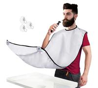 Mobi Lock Beard Bib Apron, Beard Shaving Catcher Bib - Trimming Apron and Shaving Cape - For Men (Birthday, Father's Day, Christmas) - with Hooks, Storage box and E-Book