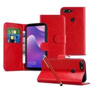 MobiBax Wallet Phone Case Compatible with Samsung Galaxy A13 4G / SM-A135F / SM-A137F Phone Cover Card Holder Magnetic Closure Tab, Shockproof Phone Stand Case [Red]