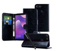 MobiBax Wallet Phone Case Compatible with Samsung Galaxy A13 4G / SM-A135F / SM-A137F Phone Cover Card Holder Magnetic Closure Tab, Shockproof Phone Stand Case [Black]