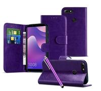 MobiBax Wallet Phone Case Compatible with Samsung Galaxy A17 4G / SM-A175F Phone Cover Card Holder Magnetic Closure Tab, Shockproof Phone Stand Case [Dark Purple]