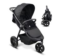 Mobiclinic®, 3-Wheeled Stroller, Pushchair, Agnes, All-Terrain Wheels, Foldable Baby Stroller, Buggy, Single Handlebar, 5-Point Harness, Rear Pocket, One Click Folding, XXL Basket, Up to 22 kg
