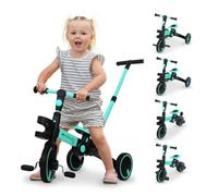 Mobiclinic®, 5-in-1 Tricycle, Balance bike, Chase, Evolutive, Ages 1-5, Adjustable Handlebar and Seat, Ultralight, Toddler bike, Easy Assembly, Puncture-Proof Wheels, Up to 25 kg, Bottle Holder (Blue)