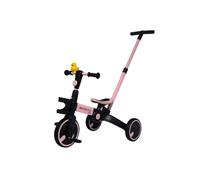 Mobiclinic®, 5-in-1 Tricycle, Balance bike, Chase, Evolutive, Ages 1-5, Adjustable Handlebar and Seat, Ultralight, Toddler bike, Easy Assembly, Puncture-Proof Wheels, Up to 25 kg, Bottle Holder (Pink)