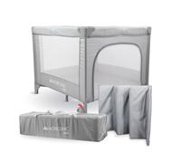 Mobiclinic®, Baby Playpen, 2 in 1, Travel Cot, Carry Bag, Foldable, Side Entry, Baby Playpen, 0-3 Years, Sleepland, Breathable Mesh, 2 Wheels with Brake, Removable Mattress