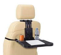 Mobiclinic®, Car Back Seat Tray Table, Multifunctional, Table for Eating and Working, Foldable and Adjustable, 2 Cup Holders, 360º Hook for Mobile, Staycar, Tablet Slot, Non-Slip