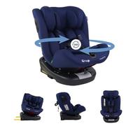 Mobiclinic®, Car seat, 360º Swivel, i-Size Regulation, Top Tether, Group 0/1/2/3, Evolutive, Max. 36 Kg, Child car Booster, Pandafix, 5-Point Harness, Adjustable, Recliner 3 Positions (Blue)