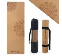 Mobiclinic®, Cork Yoga Mat, 183x61cm, 4mm Thick, Anti-slip, Carrying Bag, Antimicrobial, 100% Recyclable TPE, Ecological, Mandala Design, EY-02, Yoga, Pilates, Fitness